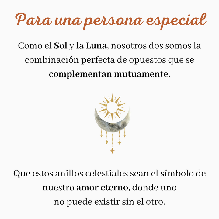 Set de dos Anillos Celestiales - Sol & Luna