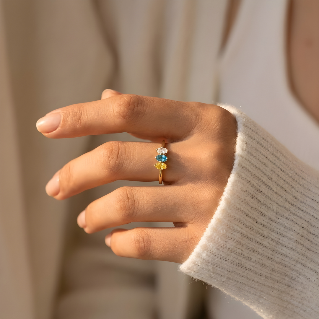 Anillo Piedras de Nacimiento- Madre & Hija
