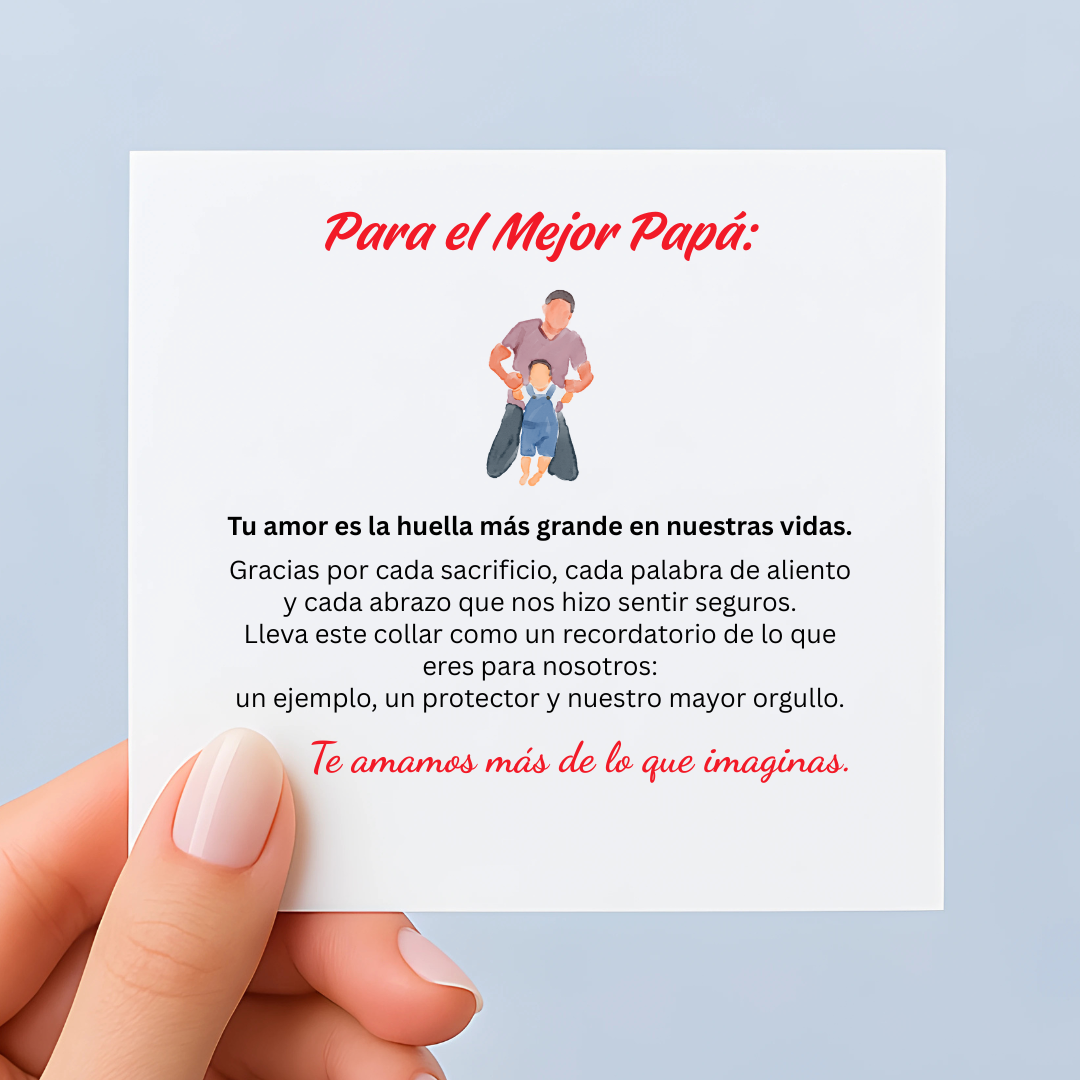 Collar Te Queremos Papá – Con Nombres