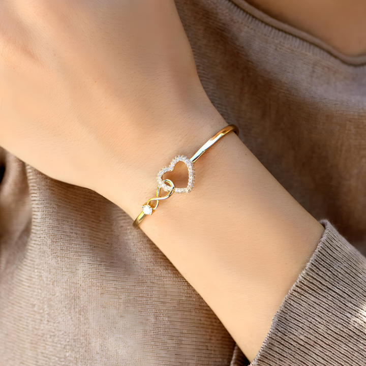 Pulsera Corazón Infinity - Plata/Oro