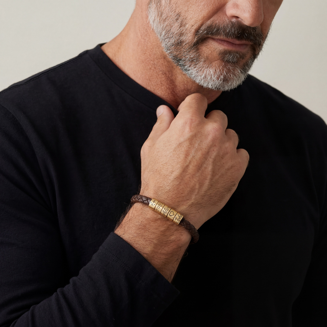 Pulsera El Mejor Papá- Personalizable