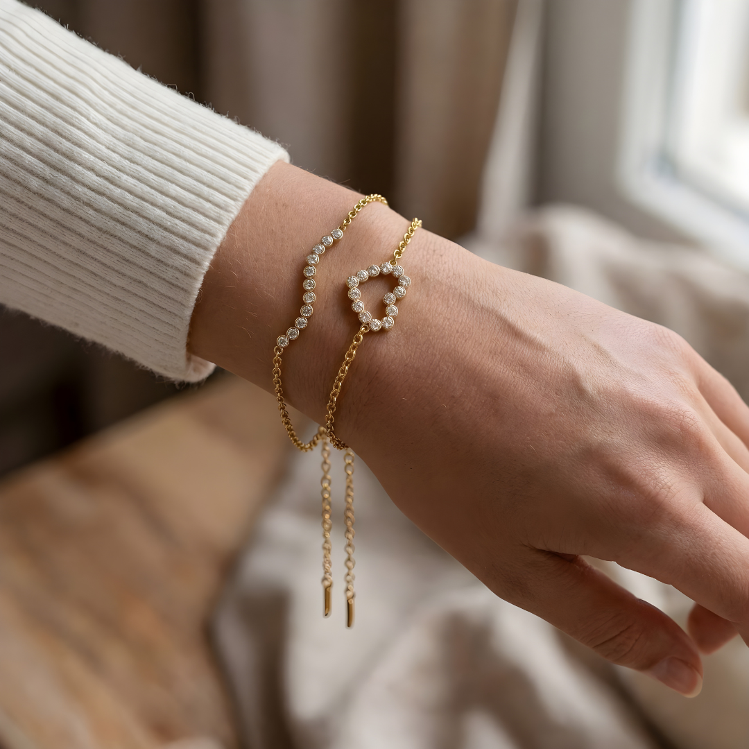 Pulsera Corazón Brillante