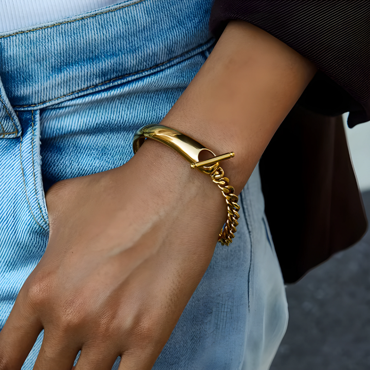 Pulsera Golden Asimétrica