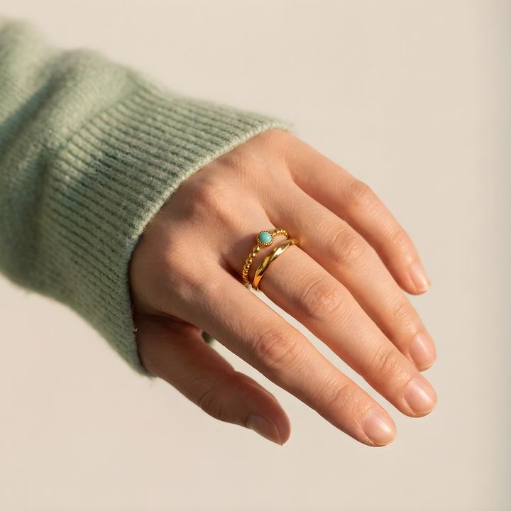 Anillo Amuleto Amazonita – Equilibrio