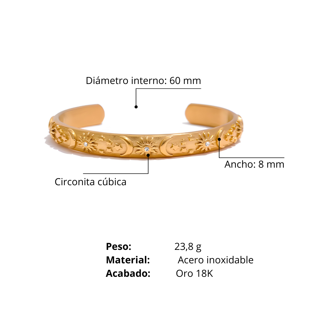 Pulsera Sol, Luna y Estrellas
