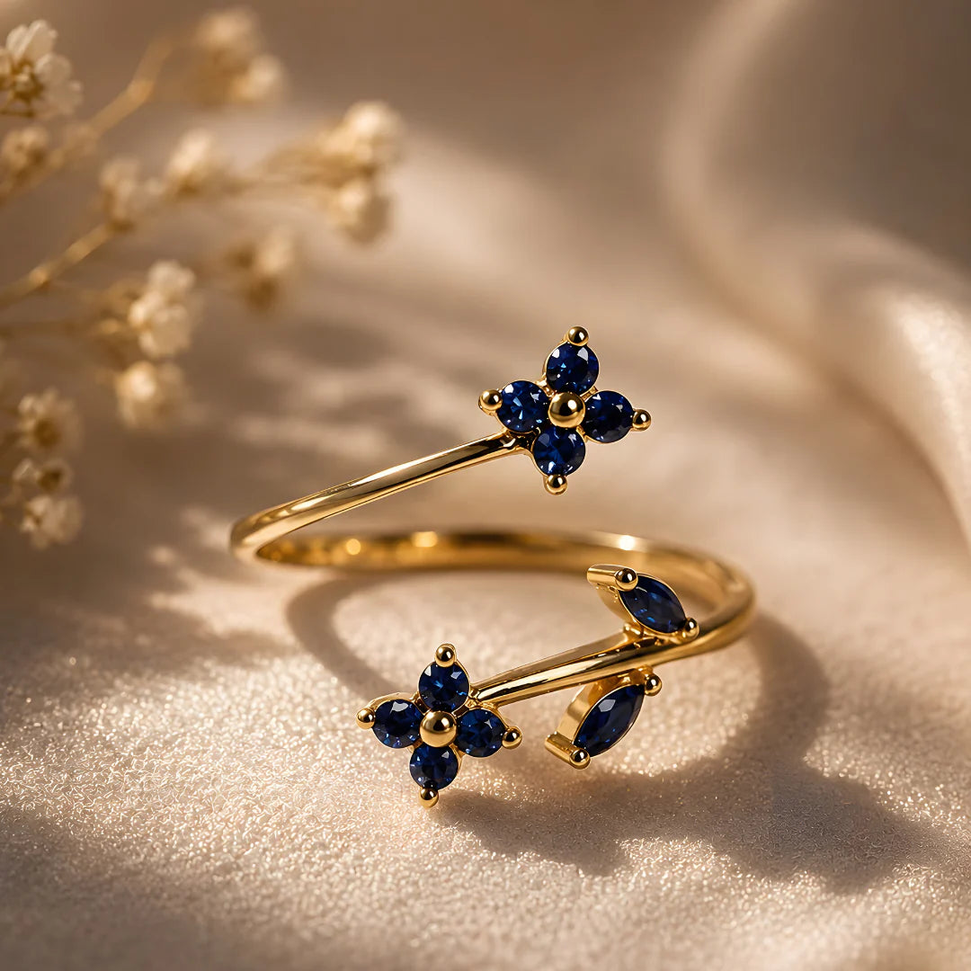 Anillo Flora Zafiro