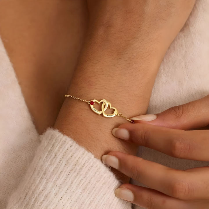 Pulsera Corazones Entrelazados