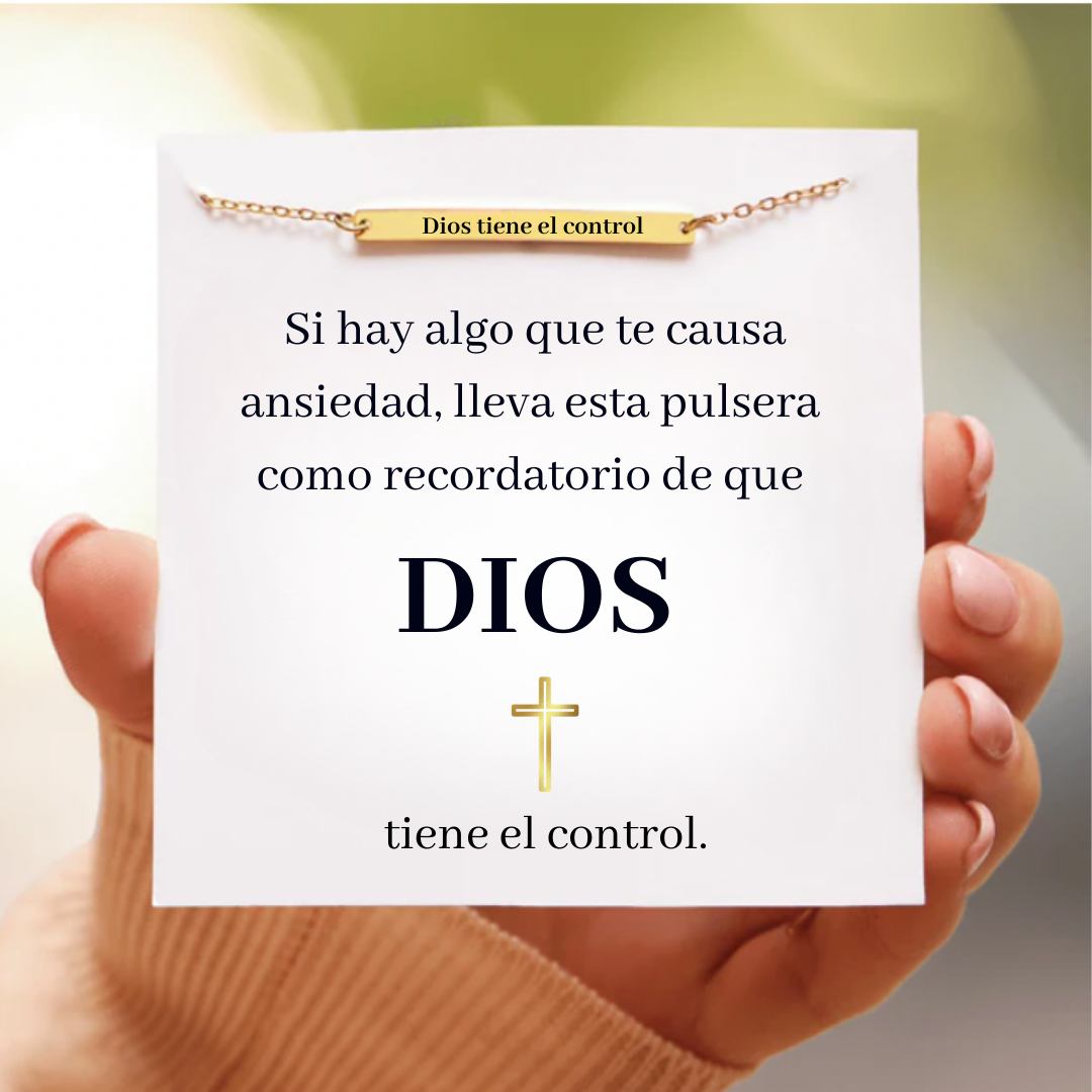 Pulsera Grabada- Dios tiene el control