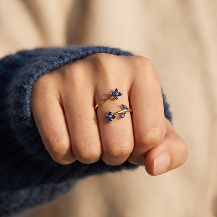 Anillo Flora Zafiro