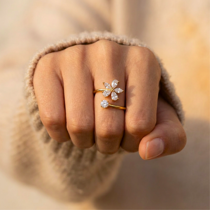 Anillo Flora Crystal
