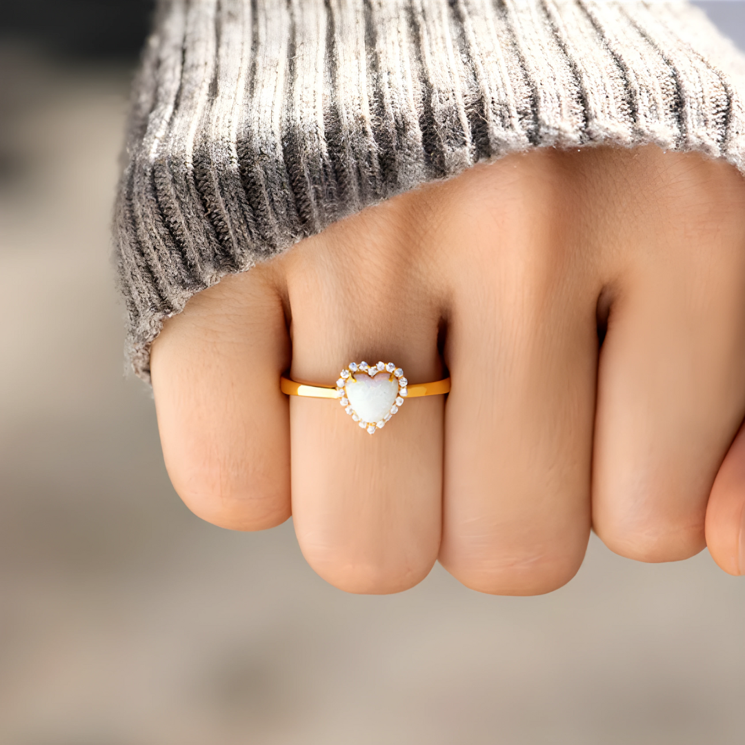 Anillo Corazón Ópalo