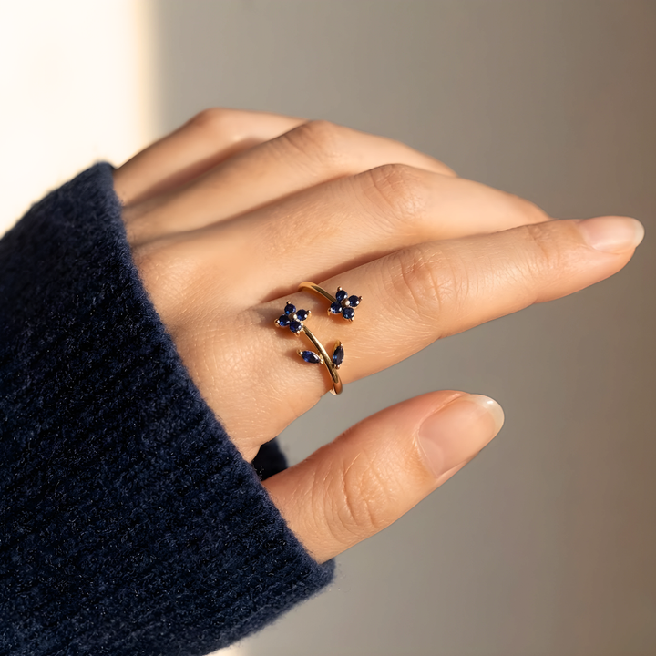 Anillo Flora Zafiro