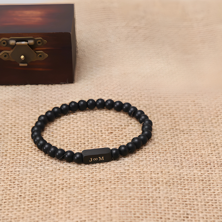Pulsera Ónix Personalizable – Para Papá