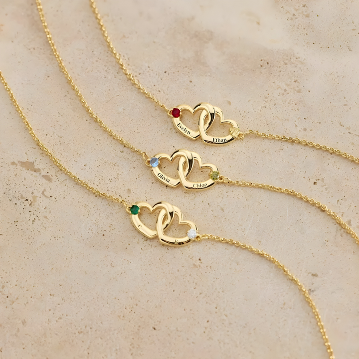 Pulsera Corazones Entrelazados