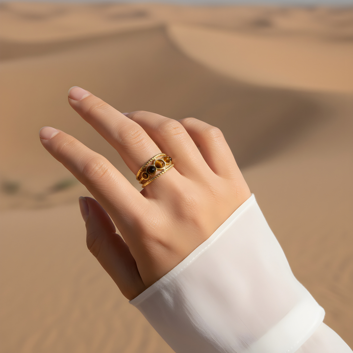 Anillo Amuleto- Ojo de Tigre