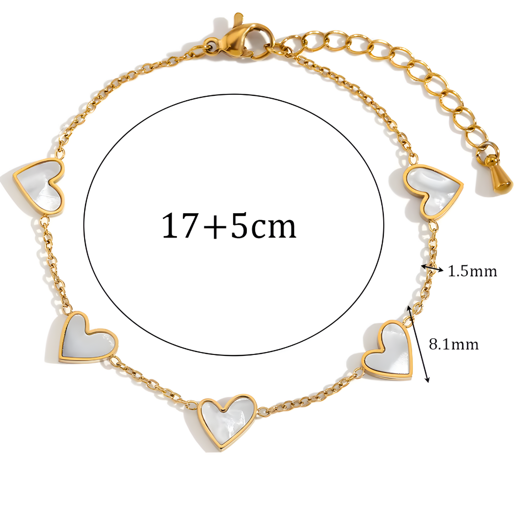 Pulsera Corazón de Nácar