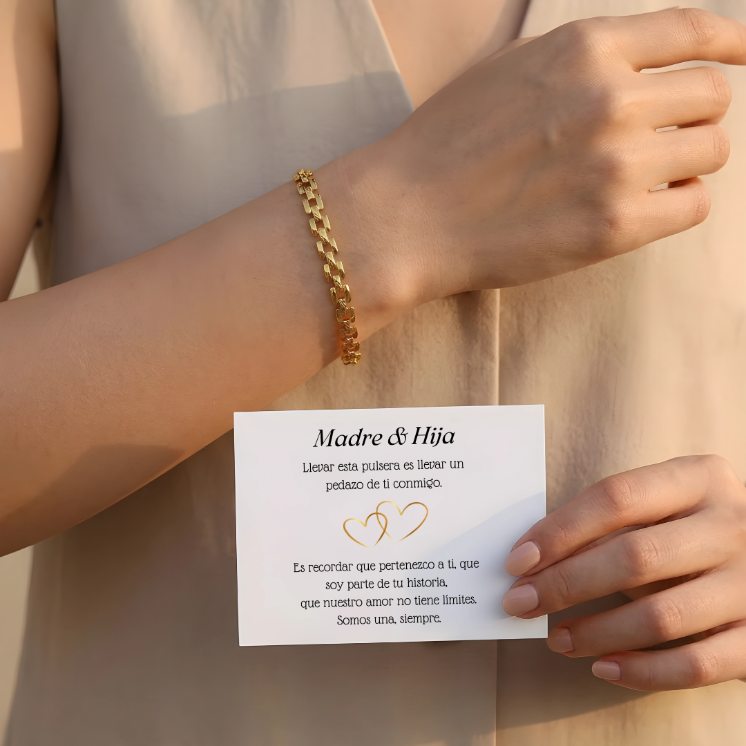 Pulsera Lazo Dorado- Madre & Hija