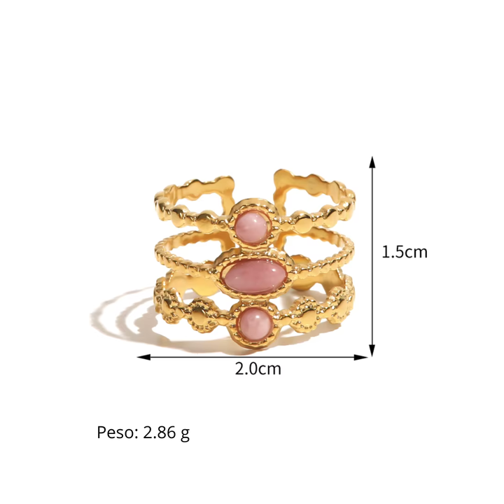Anillo Amuleto Ópalo Rosa