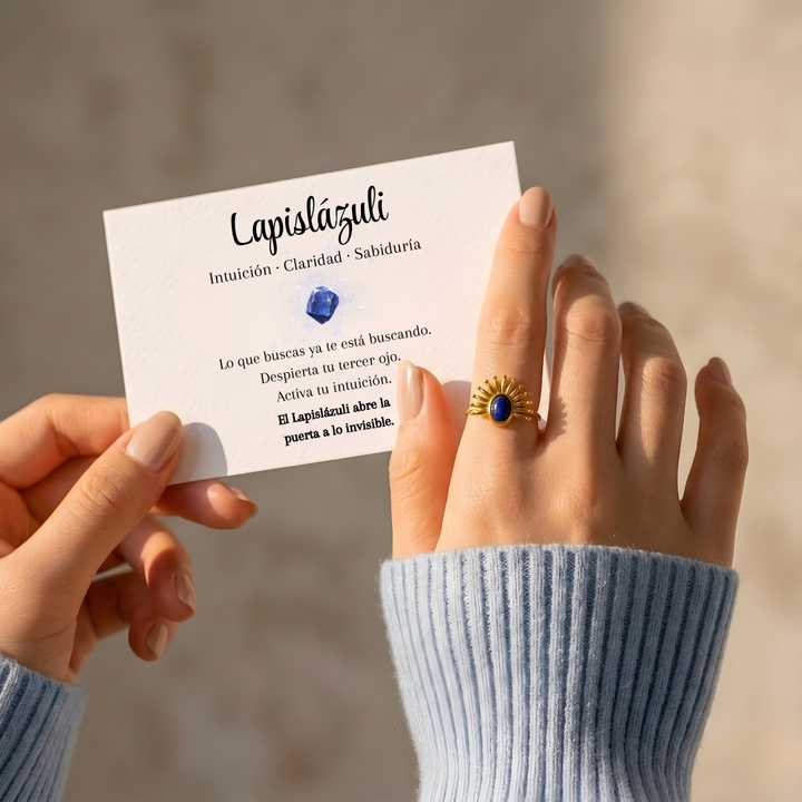 Anillo Talismán Lapislázuli