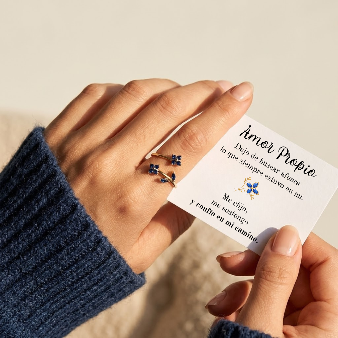 Anillo Flora Zafiro