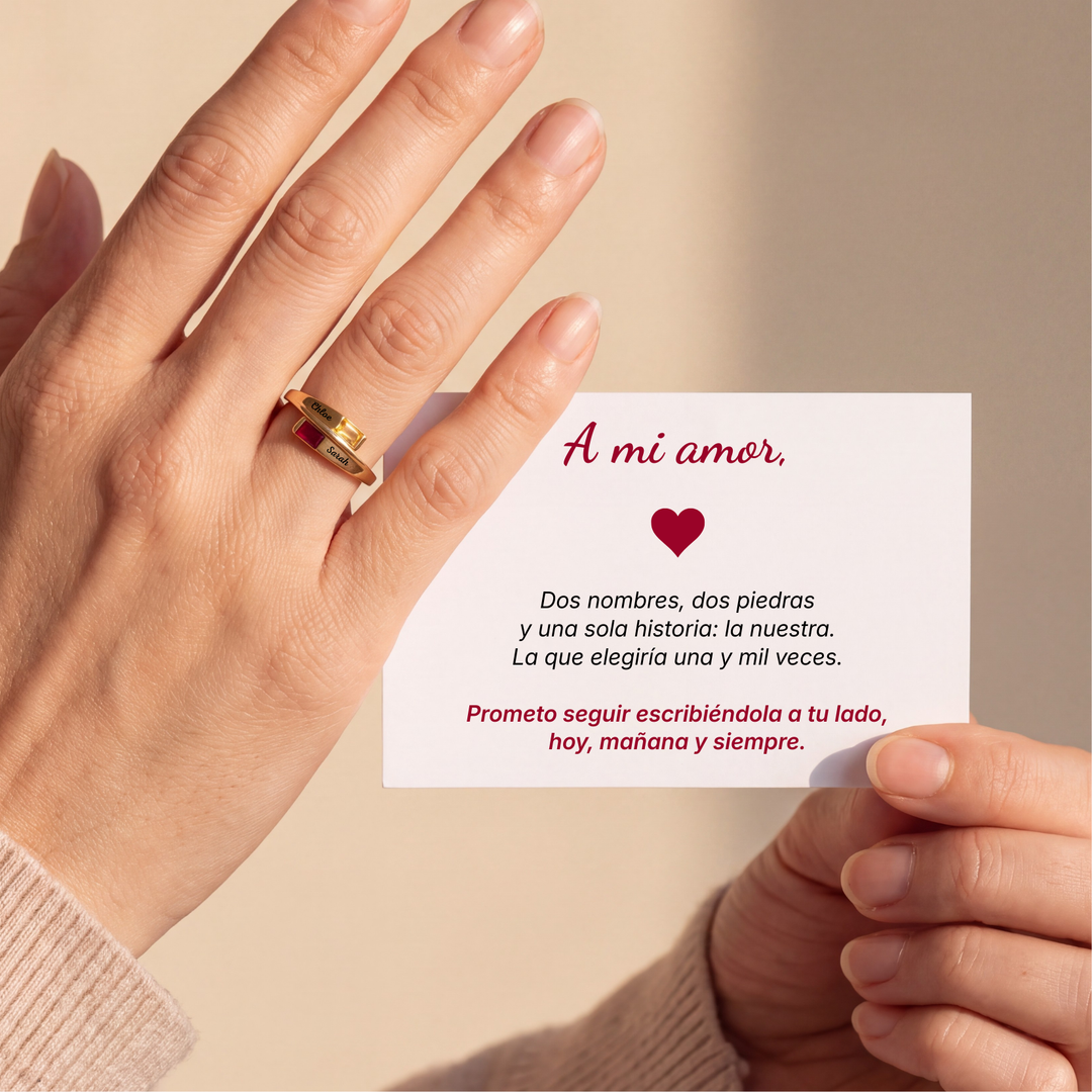 Anillo El Día que Llegaste – Personalizado