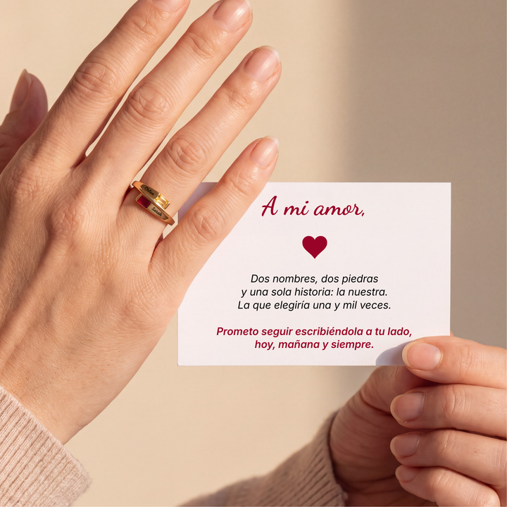 Anillo El Día que Llegaste – Personalizado