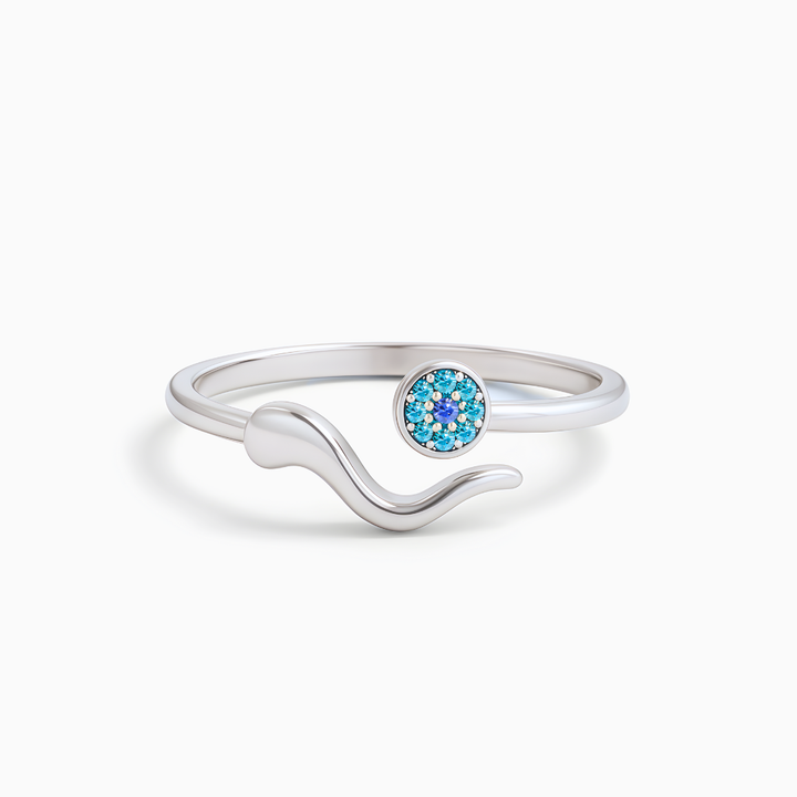 Anillo Evil Eye Wave - Amuleto