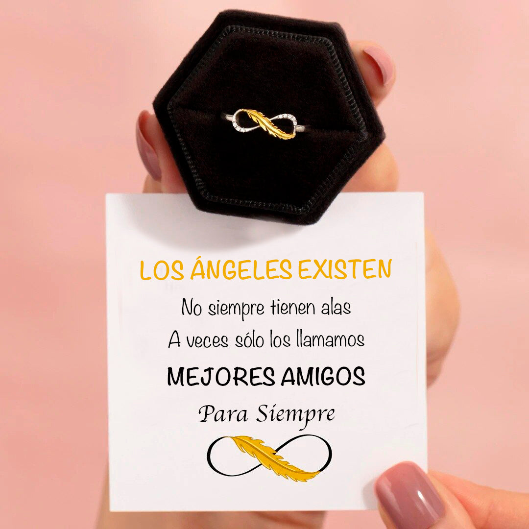 Anillo Pluma Eterna - Mejores Amigos