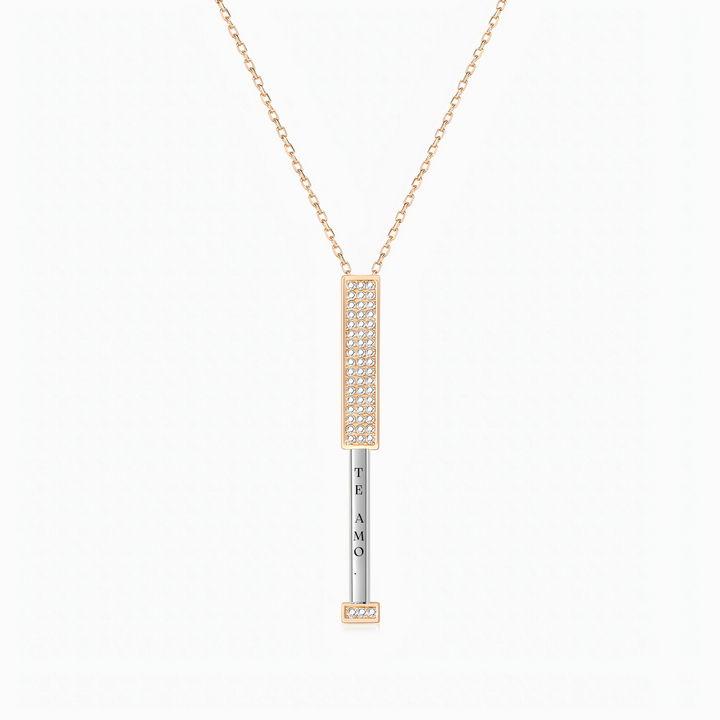 Collar Te Amo de Cristal - A mi Alma Gemela