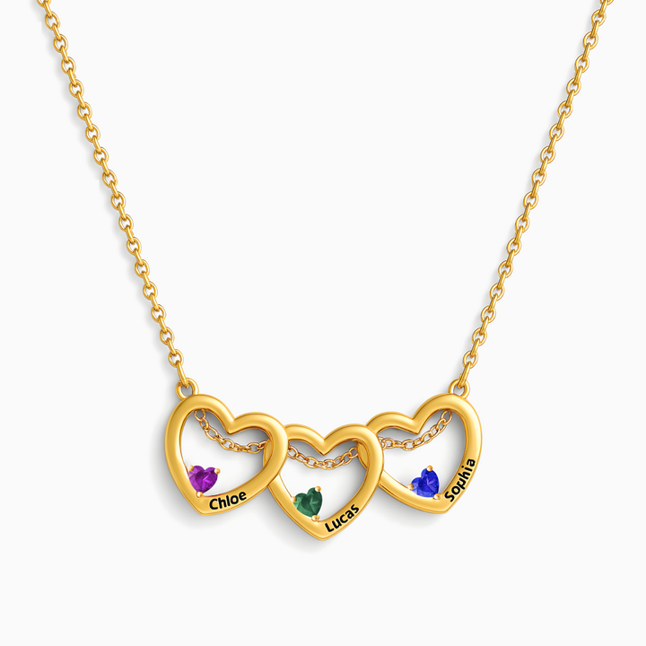 Collar Corazones Entrelazados - A mi Madre