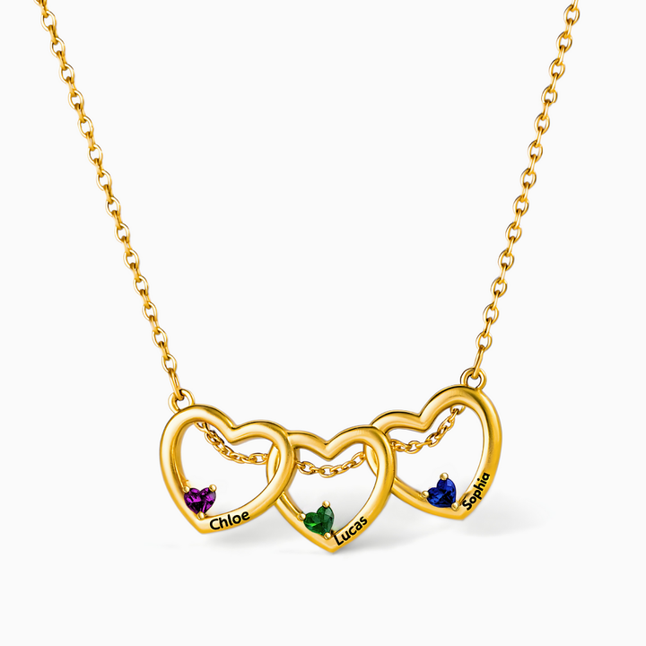 Collar Corazones Entrelazados