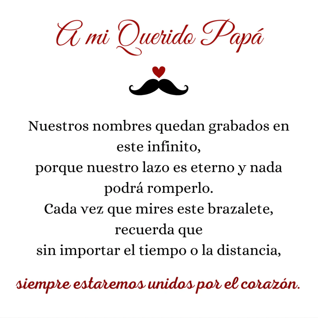 Pulsera Infinito-Para mi Padre