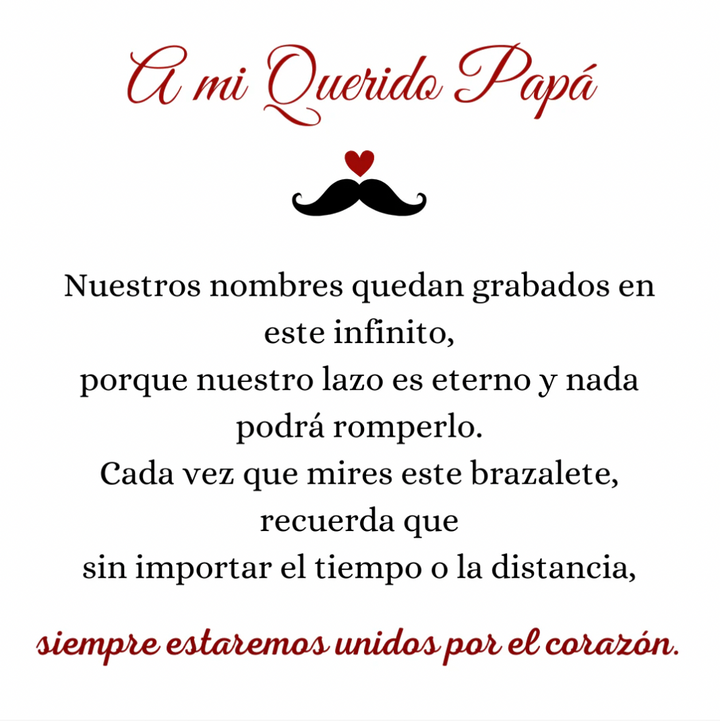 Pulsera Infinito-Para mi Padre