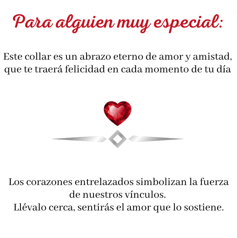 Collar Corazones Entrelazados - Amor y Amistad