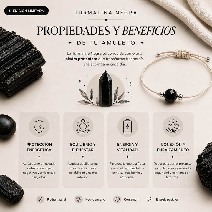 Pulsera Turmalina Negra