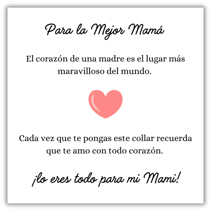 Collar personalizado con piedra de nacimiento - A mi Madre