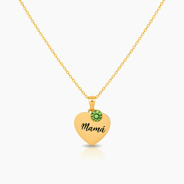 Collar personalizado con piedra de nacimiento - A mi Madre