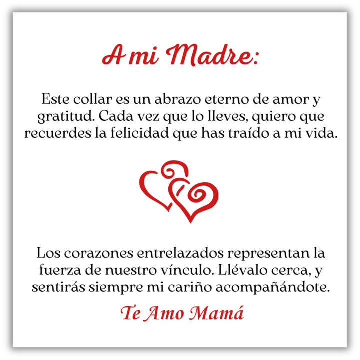 Collar Corazones Entrelazados - A mi Madre