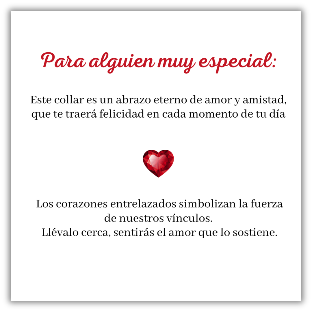 Collar Corazones Entrelazados