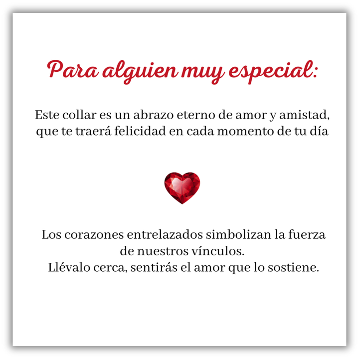 Collar Corazones Entrelazados
