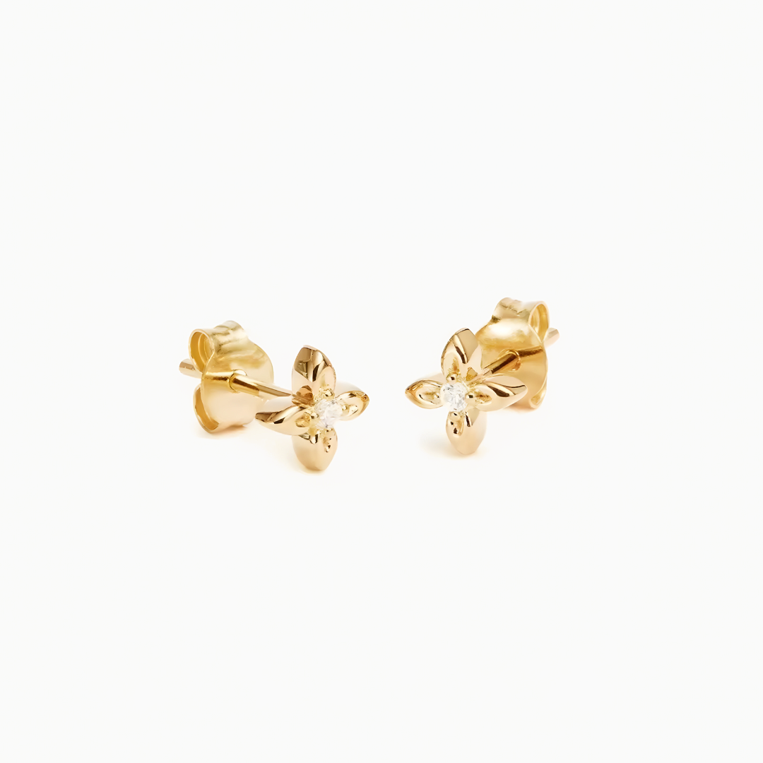 Pendientes Mini Rayo S925 bañados en oro