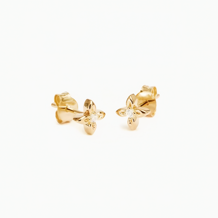 Pendientes Mini Rayo S925 bañados en oro