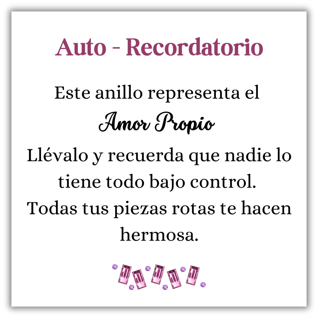 Anillo Crystal Esencia - Amor Propio