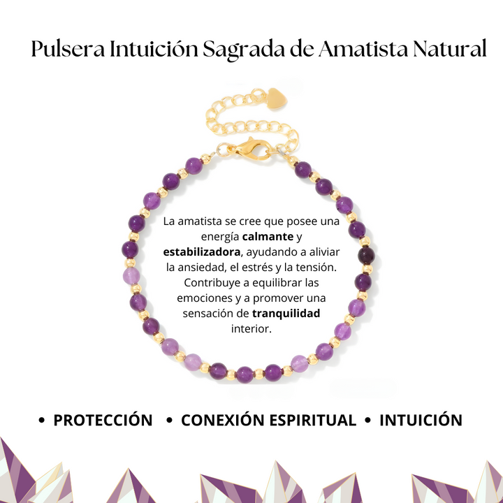 Pulsera Intuición Sagrada de Amatista Natural