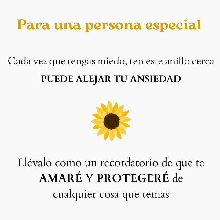 Anillo Girasol Brillante - Amor y Amistad