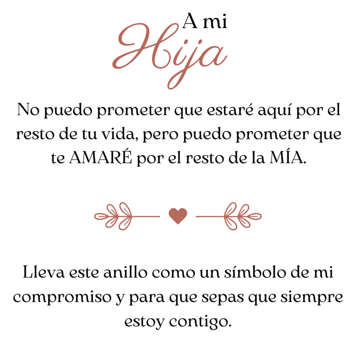 Anillo Promesa Eterna - A Mi Hija
