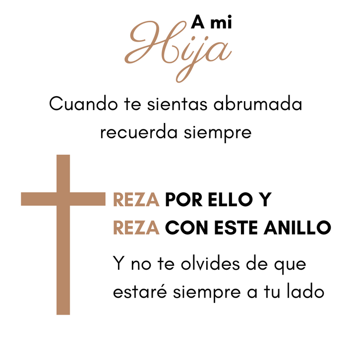 Anillo Cruz- Reza por ello