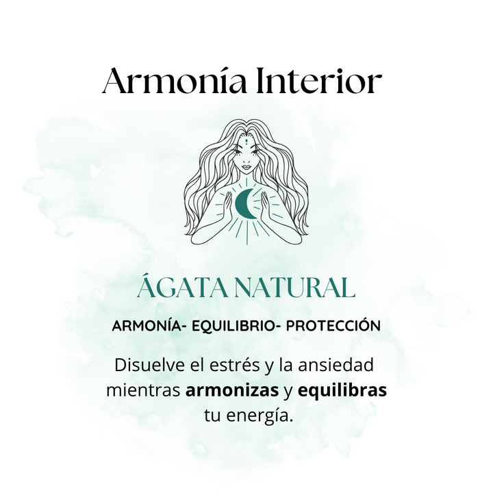 Pulsera Armonía Interior de Ágata Natural