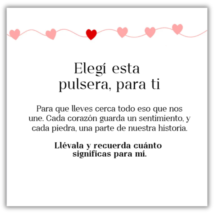 Pulsera Corazones que nos unen