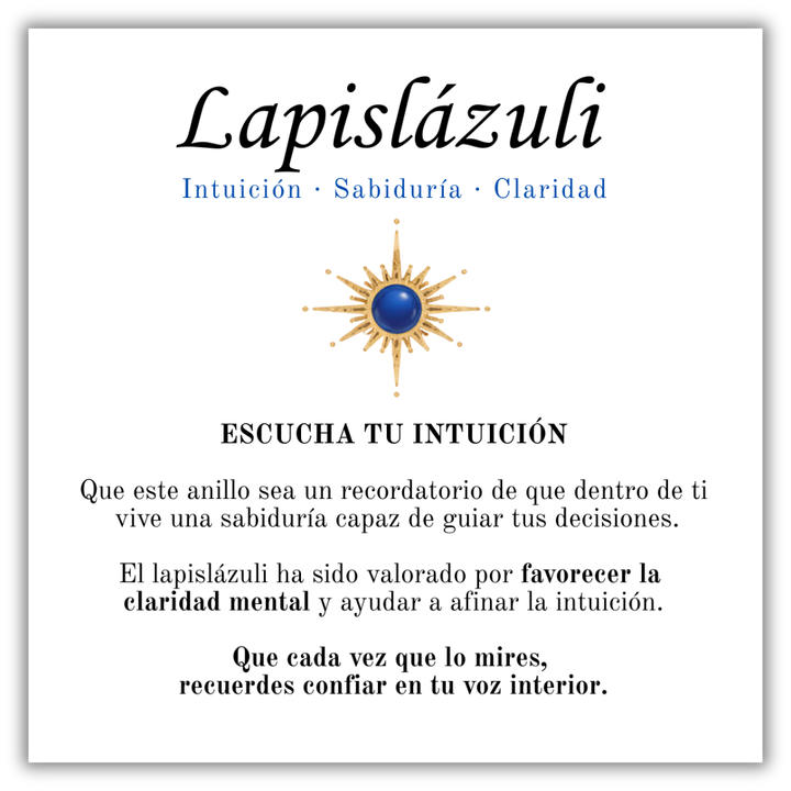 Anillo Intuición- Lapislázuli